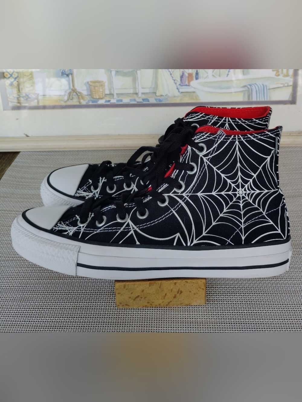 Unisex Converse Cons "White Widow" Black Canvas/White Skate Sneakers. M6.5/W8.5 - Picture 4 of 11